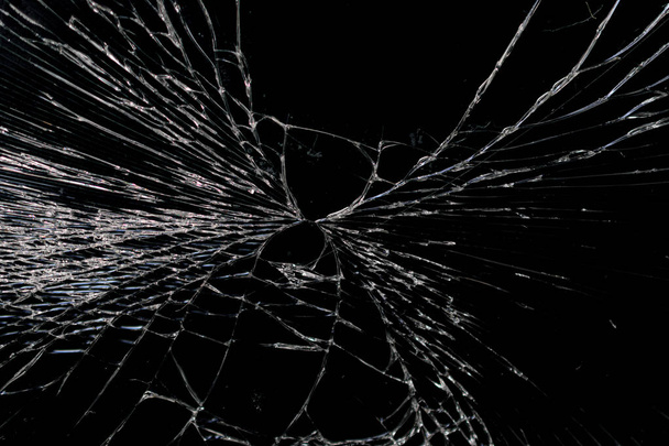 Smartphone with broken screen closeup - Фото, изображение