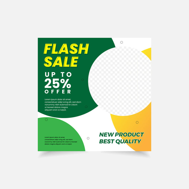 Flash sale design social media vector editable banner brochure flyer poster for promotion new product and more. - Vector, Image