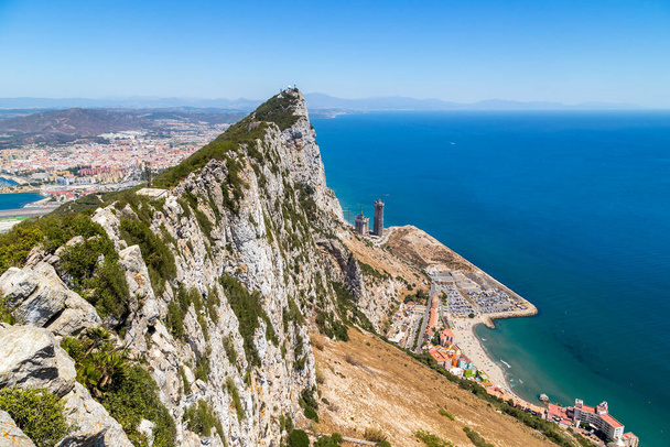 Gibraltar Vista de la roca, Gibraltar, Mar Mediterráneo. Reino Unido, España - Foto, imagen