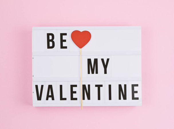 Valentines day background with light box text - Photo, Image