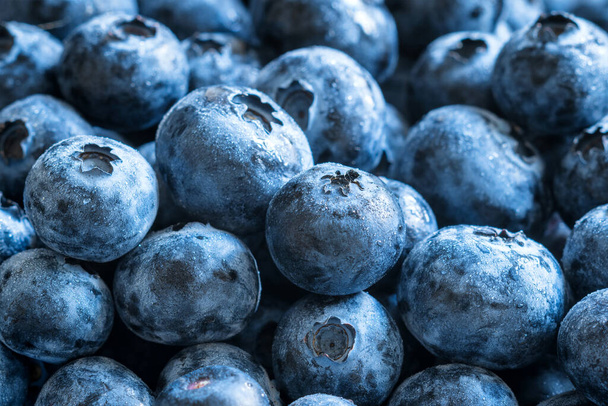 fresh ripe blueberries closeup background - Fotoğraf, Görsel