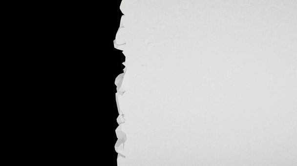 vertical break in a white wall, 3d illustration - Fotografie, Obrázek