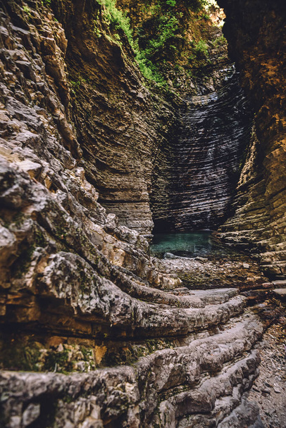 Peshtura Gorge Waterfall in Albania - Φωτογραφία, εικόνα