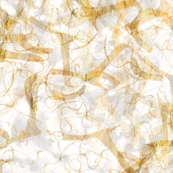 Gold metallic handmade rice paper texture. Seamless washi sheet background with golden metal flakes. For modern wedding texture, elegant stationery and minimal japanese style design elements. - Photo, Image