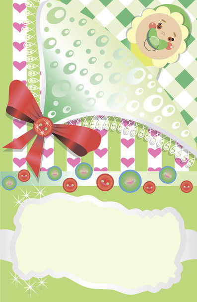 Baby greetings card - Вектор,изображение