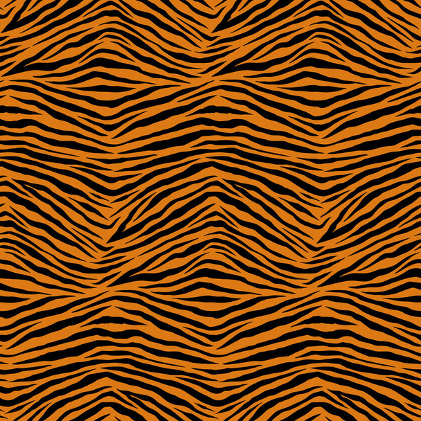 Simple Tiger Animal Motif Vector Seamless Pattern Design - Vektor, kép