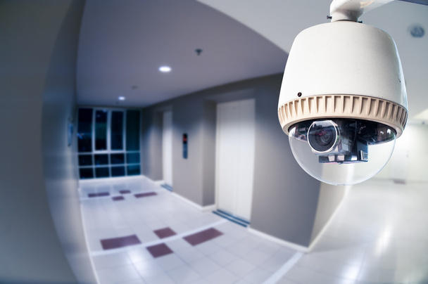 Cámara CCTV o vigilancia Operando en condominio con peces e
 - Foto, imagen