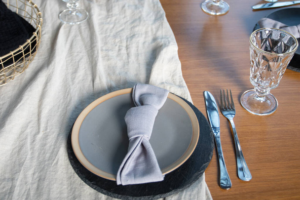 Cadre de table pour la célébration du mariage au restaurant - Photo, image