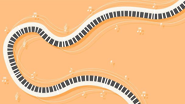 Abstract Piano Keys Music Keyboard Instrument Song Melody Vector Design Style - ベクター画像