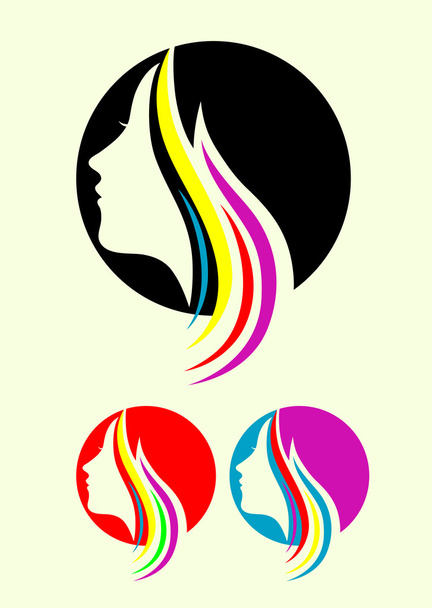 Icona di bellezza capelli
 - Vettoriali, immagini
