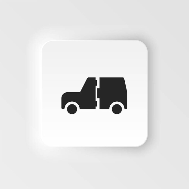 Auto, gap, insurance, vehicle icon - Vector. Insurance neumorphic style vector icon. on white background - Wektor, obraz