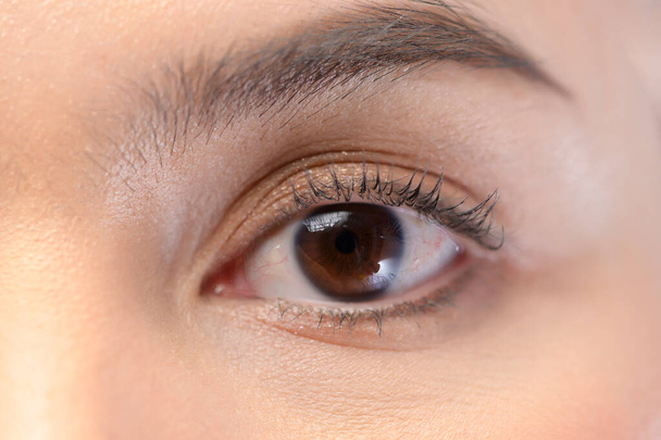 Close up brown woman eye .   - Valokuva, kuva