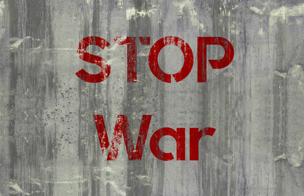 Stop War on a concrete wall - Valokuva, kuva