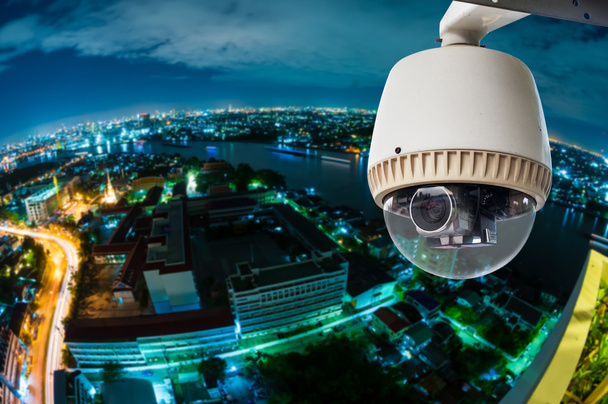 Cámara CCTV o vigilancia con perspectiva de ojo de pez
 - Foto, Imagen