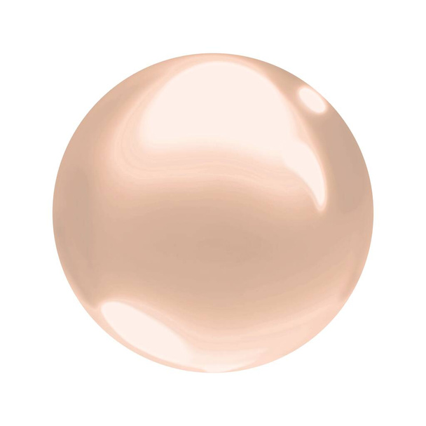 Golden Pink Mother of Pearl ιριδίζουσα ρεαλιστική απομονωμένη σε λευκό, τονίζει για διακόσμηση.Nacreous Κοσμήματα πολύτιμους λίθους. Pearlescent perly Λογότυπο Εικονογράφηση για επιχειρηματικό σχεδιασμό.Μπάλα φυσαλίδων αέρα σαπουνιού. - Φωτογραφία, εικόνα