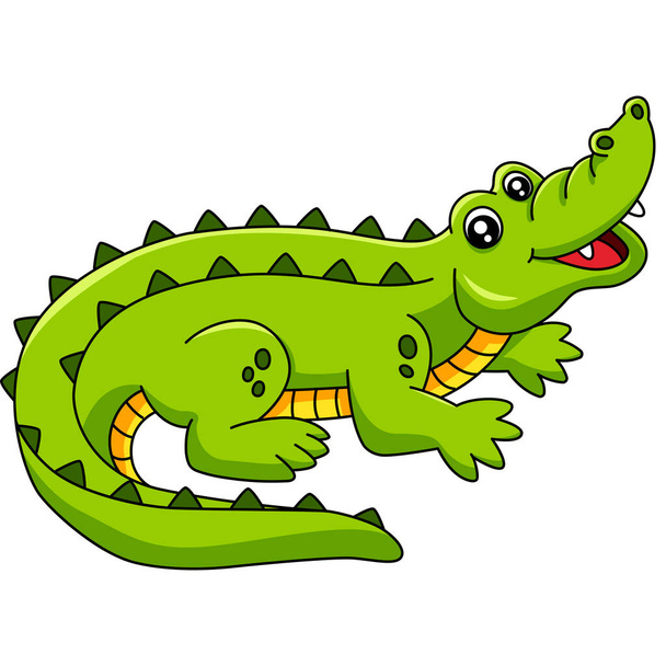 Illustrazione vettoriale del cliente del fumetto del coccodrillo - Vettoriali, immagini