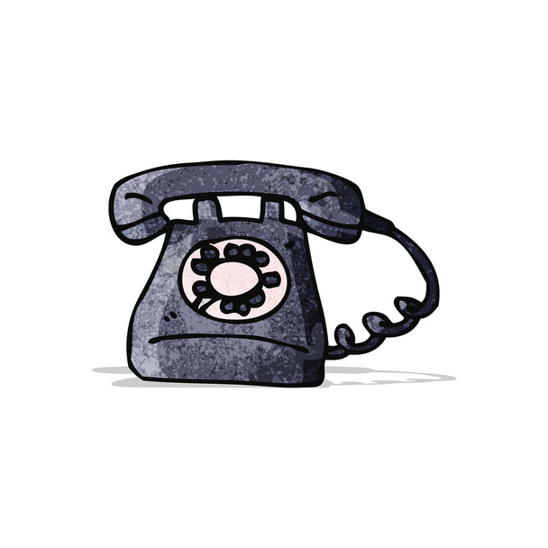dibujos animados teléfono de estilo antiguo
 - Vector, Imagen