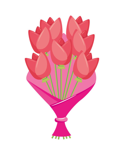 roses flowers bouquet - Vector, Image