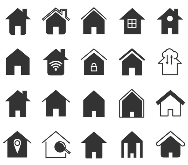 house icon set, vector illustration - Vector, Image
