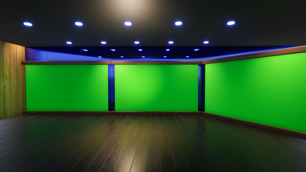 News Studio, Backdrop For TV Shows .TV On Wall.3D Virtual News Studio Background, 3D ilustrace - Fotografie, Obrázek