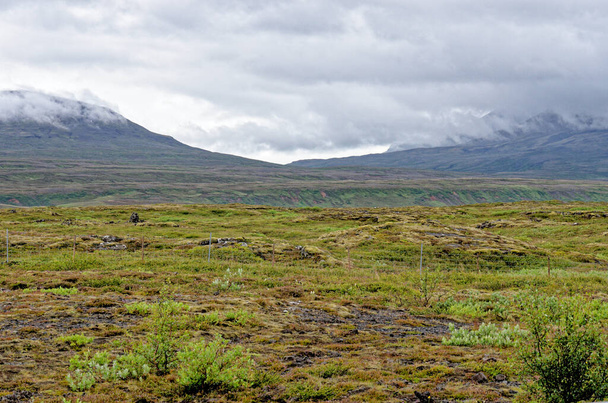 Islândia - Parque Nacional Thingvellir - Patrimônio Mundial da UNESCO - A separação de duas placas tectônicas, pratos norte-americanos e europeus - Círculo de Ouro. 22.07.2012 - Foto, Imagem