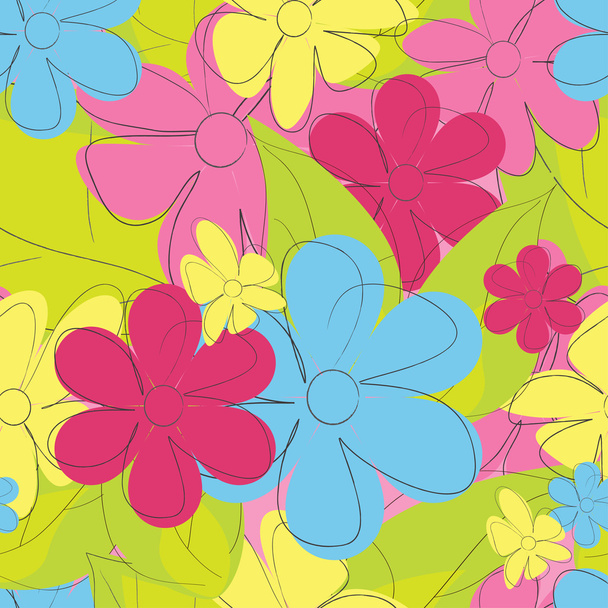 Flower seamless pattern - Vector, imagen