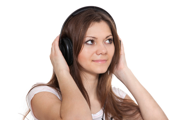 Beautiful woman with headphones - Foto, imagen