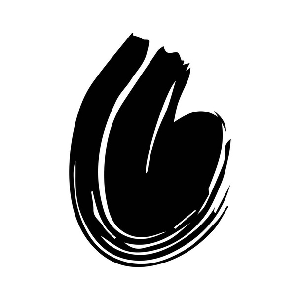 Vector grunge circle, grunge round shape, grunge banner circle brush stroke with black color isolated on white background, Vector Illustration - Wektor, obraz