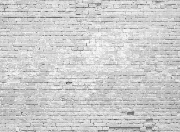 λευκό τούβλο τοίχο, γκρι φόντο - Φωτογραφία, εικόνα