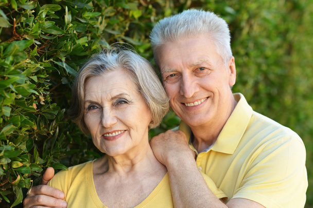 Elderly couple outdoor - Zdjęcie, obraz