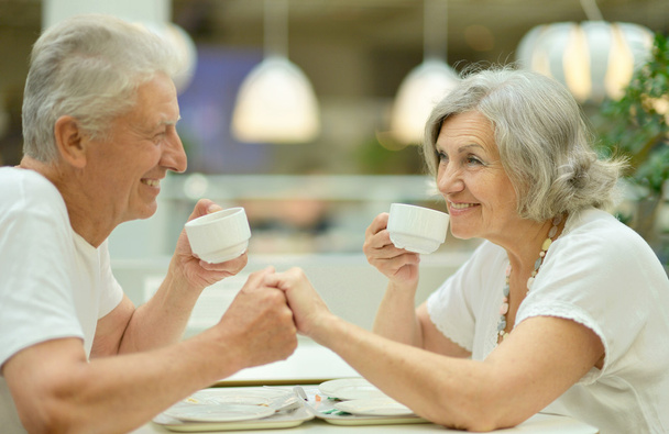 Elderly couple on date - Zdjęcie, obraz