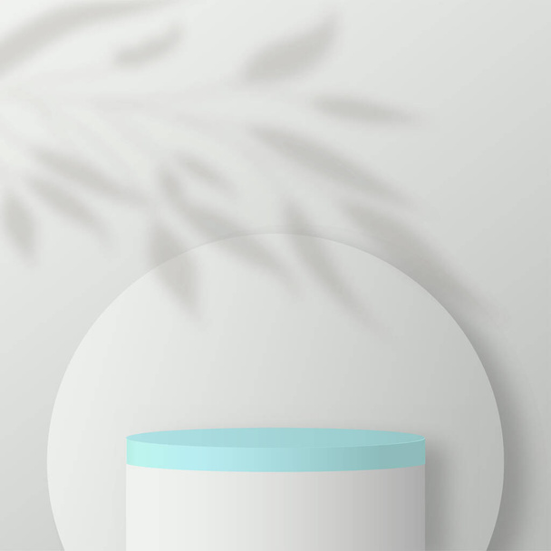 Abstracte achtergrond met wit kleurenpodium voor presentatie. Vectorillustratie - Vector, afbeelding