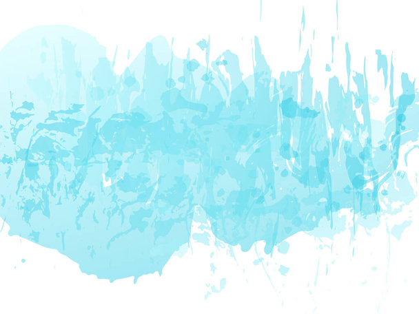 Vektor Pinselstrich. Abstraktes Fluid Splash. Aquarell strukturierter Hintergrund. Isolated Splash auf weißem Hintergrund. Verkauf Banner Pinselstrich. Farbverlauf Pinsel. Blau und Indigo - Vektor, Bild