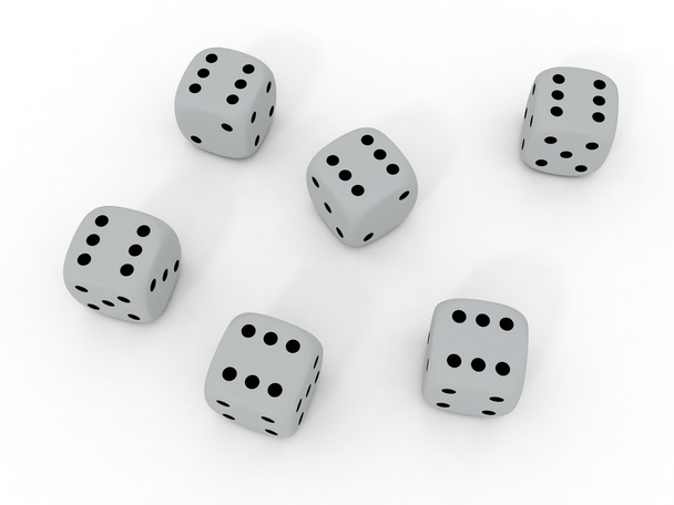 White playing dice - Foto, Imagem