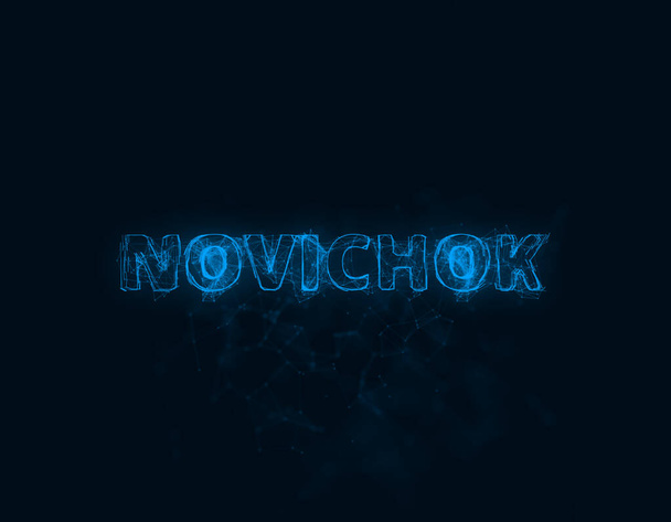 Ο τίτλος του Νόβιτσοκ με αποτέλεσμα το πλέγμα. Συνδετικές γραμμές με τελείες. Πλεξιγκλάς τίτλου γραμμών - Φωτογραφία, εικόνα