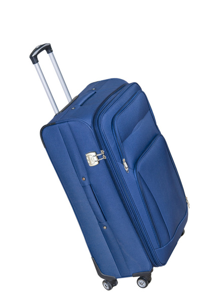 Modern large suitcase on a white background - Photo, Image
