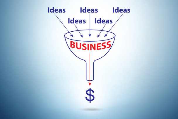 Απεικόνιση της μετατροπής των ιδεών σε επιχειρηματικά αποτελέσματα - Φωτογραφία, εικόνα