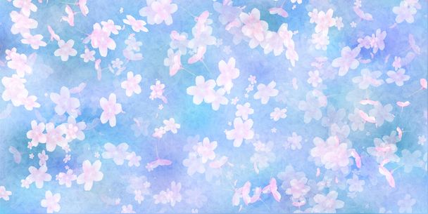 Fiori di ciliegio Primavera fiore sfondo
 - Vettoriali, immagini