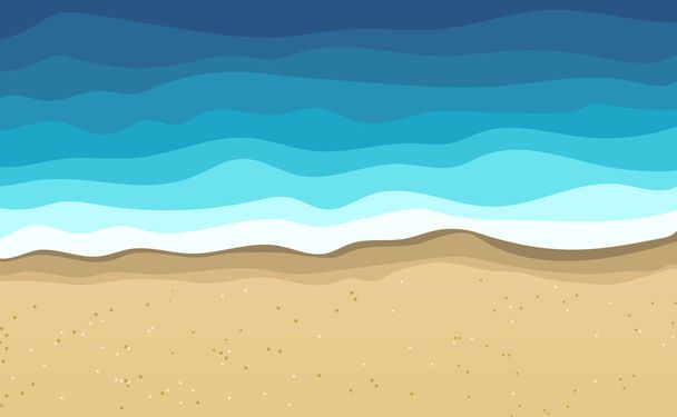 Sea water waves on beach - Vetor, Imagem