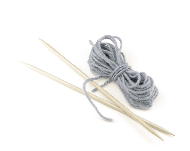 Knitting with spokes isolated on white  - Photo, Image