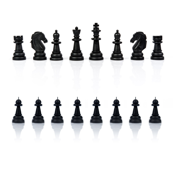 peças de xadrez isoladas em fundo branco - Foto, Imagem