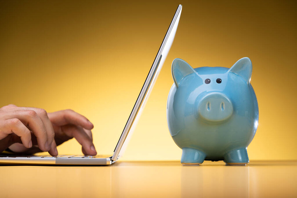 Financial Advisor Saving Money Online In Office - Фото, зображення