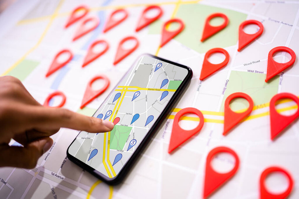 Local City Map Locator Pin Marker Search - 写真・画像