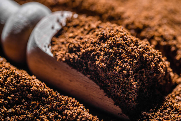 Aromatic powdered coffee texture background - Foto, immagini