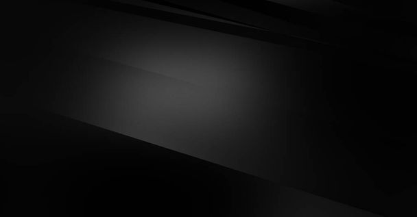 Fond noir de style 3d avec couches géométriques. Fond d'écran futuriste sombre abstrait. Élégante toile de fond rayures brillantes. Conception de gabarit géométrique pour affiche, brochure, présentation, site Web. - Photo, image