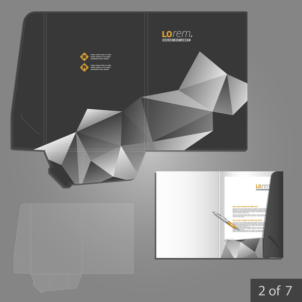 Corporate identity. Editable corporate identity template. Folder template design - Vector, Imagen