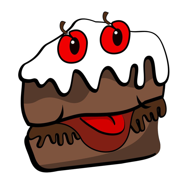 Наглый кусок торта
 - Вектор,изображение