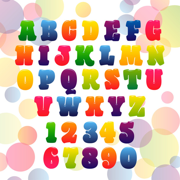 Stylized children candy alphabets. - Διάνυσμα, εικόνα