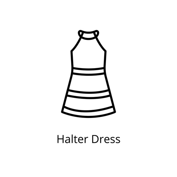 Halter Dress ikon vektorban. Logotípus - Vektor, kép
