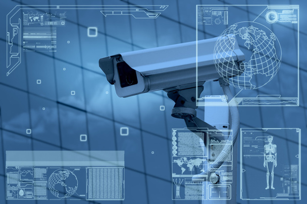 Tecnología de cámara CCTV en pantalla
 - Foto, imagen